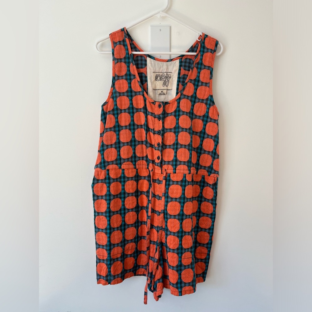 Ace & Jig bounce textile romper with buttons. Super cute for summer. Pockets!